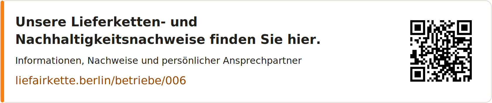 Unsere Lieferketten- und Nachhaltigkeitsnachweise finden Sie hier – Profil-Link und QR-Code für Mathias Klempin Bodendesign