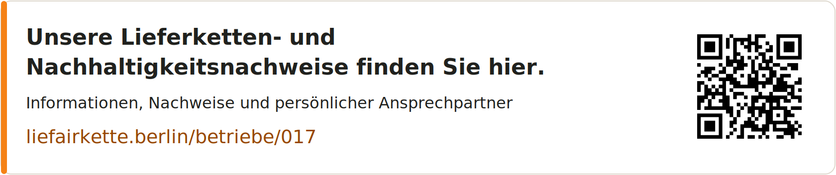 Unsere Lieferketten- und Nachhaltigkeitsnachweise finden Sie hier – Profil-Link und QR-Code für Siebe & Breder Holztechnik GmbH & Co. KG