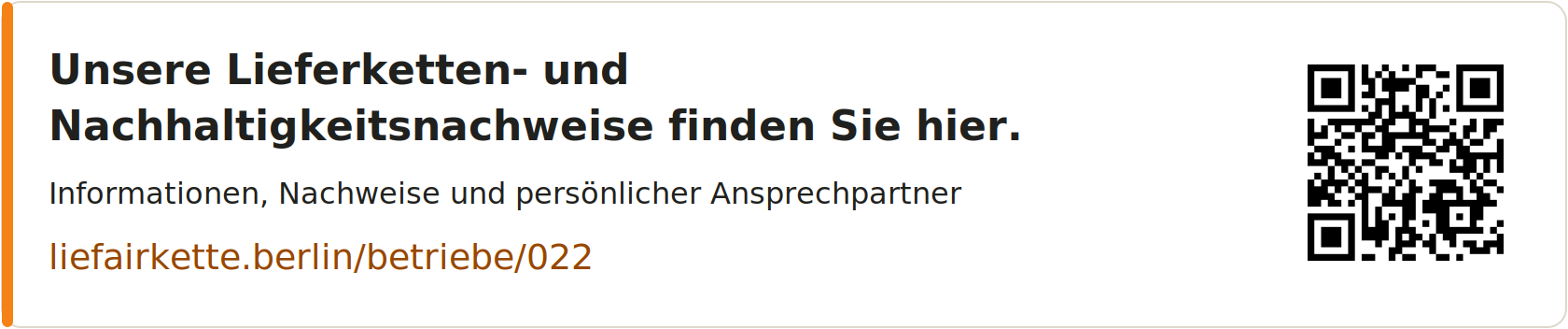 Unsere Lieferketten- und Nachhaltigkeitsnachweise finden Sie hier – Profil-Link und QR-Code für Gerhard Borchert Baustoff-Fachhandel GmbH · NL Tegel