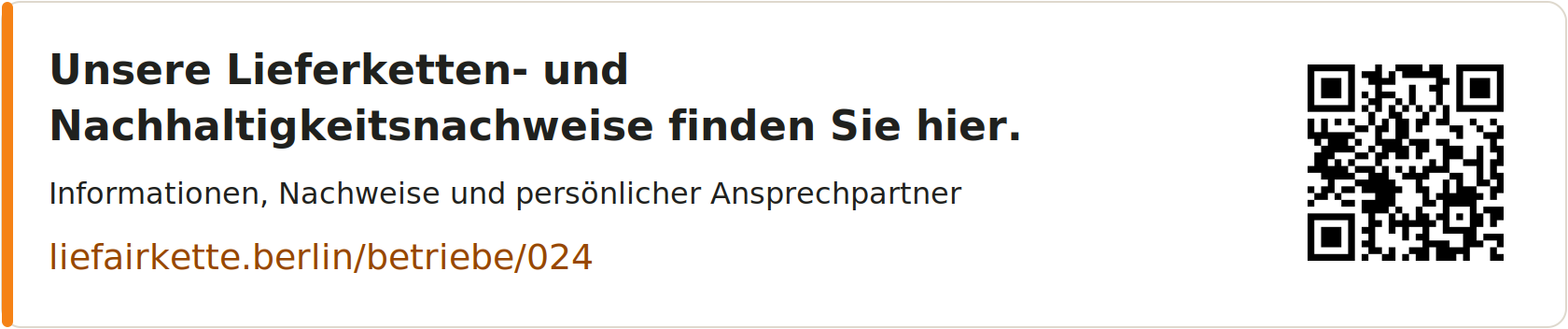 Unsere Lieferketten- und Nachhaltigkeitsnachweise finden Sie hier – Profil-Link und QR-Code für Gerhard Borchert Baustoff-Fachhandel GmbH · NL Lichterfelde