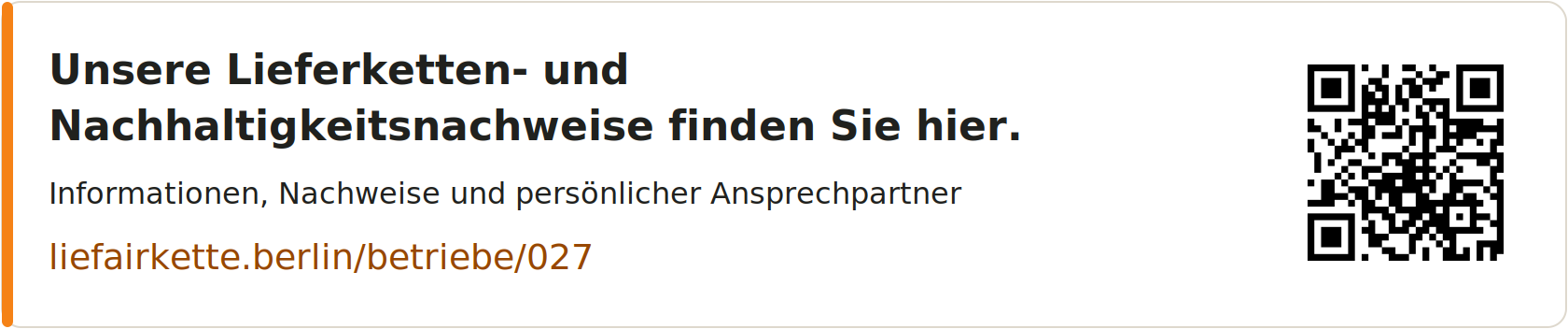 Unsere Lieferketten- und Nachhaltigkeitsnachweise finden Sie hier – Profil-Link und QR-Code für VD.Werkstätten GmbH & Co. KG