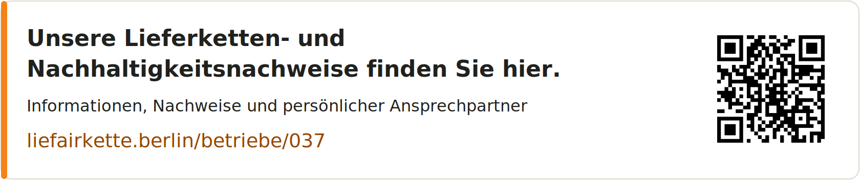 Unsere Lieferketten- und Nachhaltigkeitsnachweise finden Sie hier – Profil-Link und QR-Code für certo Service GmbH
