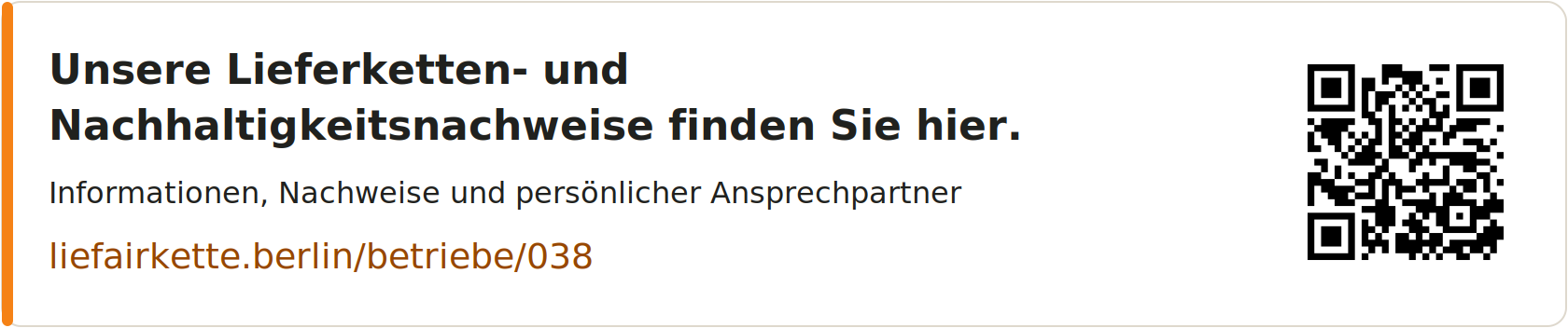 Unsere Lieferketten- und Nachhaltigkeitsnachweise finden Sie hier – Profil-Link und QR-Code für certo Tischlerei GmbH & Co. KG